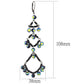 MALO628 - Antique Silver Brass Earrings with Top Grade Crystal  in Multi Color