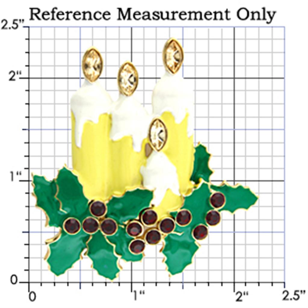 MALO844 - Gold White Metal Brooches with Top Grade Crystal  in Citrine Yellow