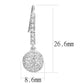 MALO893 - Rhodium Brass Earrings with AAA Grade CZ  in Clear