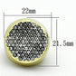 MALOA889 - Matte Gold Brass Ring with Top Grade Crystal  in Clear