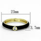 MALOA896 - Gold Brass Ring with AAA Grade CZ  in Clear
