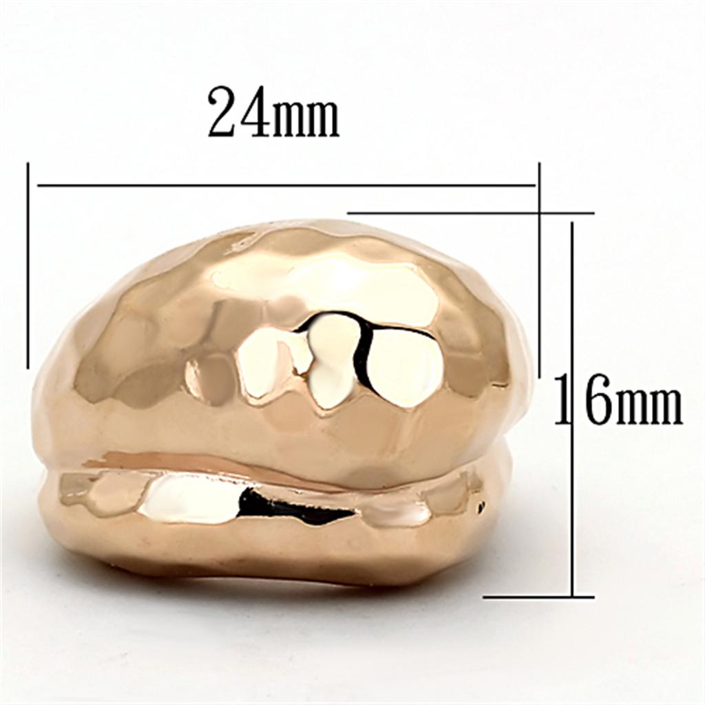 MALOA901 - Rose Gold Brass Ring with No Stone