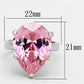 MALOAS948 - Rhodium 925 Sterling Silver Ring with AAA Grade CZ  in Rose