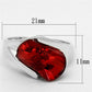 MALOS640 - Silver 925 Sterling Silver Ring with AAA Grade CZ  in Garnet
