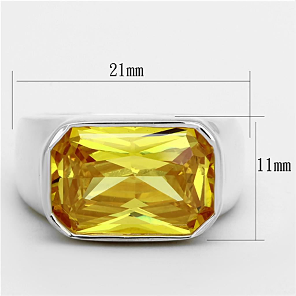 MALOS674 - Silver 925 Sterling Silver Ring with AAA Grade CZ  in Topaz