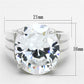 MALOS675 - Silver 925 Sterling Silver Ring with AAA Grade CZ  in Clear