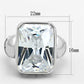 MALOS678 - Silver 925 Sterling Silver Ring with AAA Grade CZ  in Clear