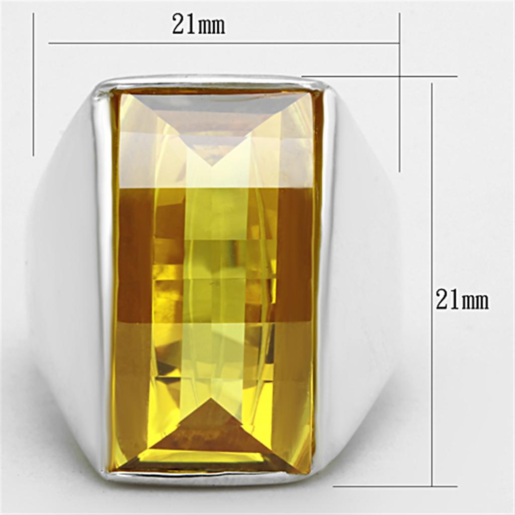 MALOS693 - Silver 925 Sterling Silver Ring with AAA Grade CZ  in Topaz