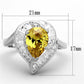 MALOS702 - Silver 925 Sterling Silver Ring with AAA Grade CZ  in Topaz