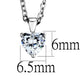 MALOS887 - Rhodium 925 Sterling Silver Chain Pendant with AAA Grade CZ  in Clear