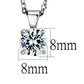 MALOS891 - Rhodium 925 Sterling Silver Chain Pendant with AAA Grade CZ  in Clear