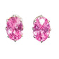 MALOAS1369 - Sterling Silver Earrings with AAA Grade CZ in Pink