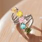 MASigrid Cocktail Ring - Stainless Steel, AAA CZ , Multi Color - TK2876