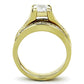 MATK0W384 - IP Gold(Ion Plating) Stainless Steel Ring with AAA Grade CZ  in Clear