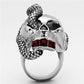 MATK1038 - High polished (no plating) Stainless Steel Ring with Top Grade Crystal  in Multi Color