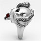 MATK1038 - High polished (no plating) Stainless Steel Ring with Top Grade Crystal  in Multi Color
