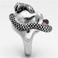 MATK1038 - High polished (no plating) Stainless Steel Ring with Top Grade Crystal  in Multi Color