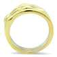 MATK106G - IP Gold(Ion Plating) Stainless Steel Ring with No Stone