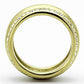 MATK1096 - IP Gold(Ion Plating) Stainless Steel Ring with Top Grade Crystal  in Clear