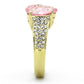 MATK1098 - IP Gold(Ion Plating) Stainless Steel Ring with AAA Grade CZ  in Rose