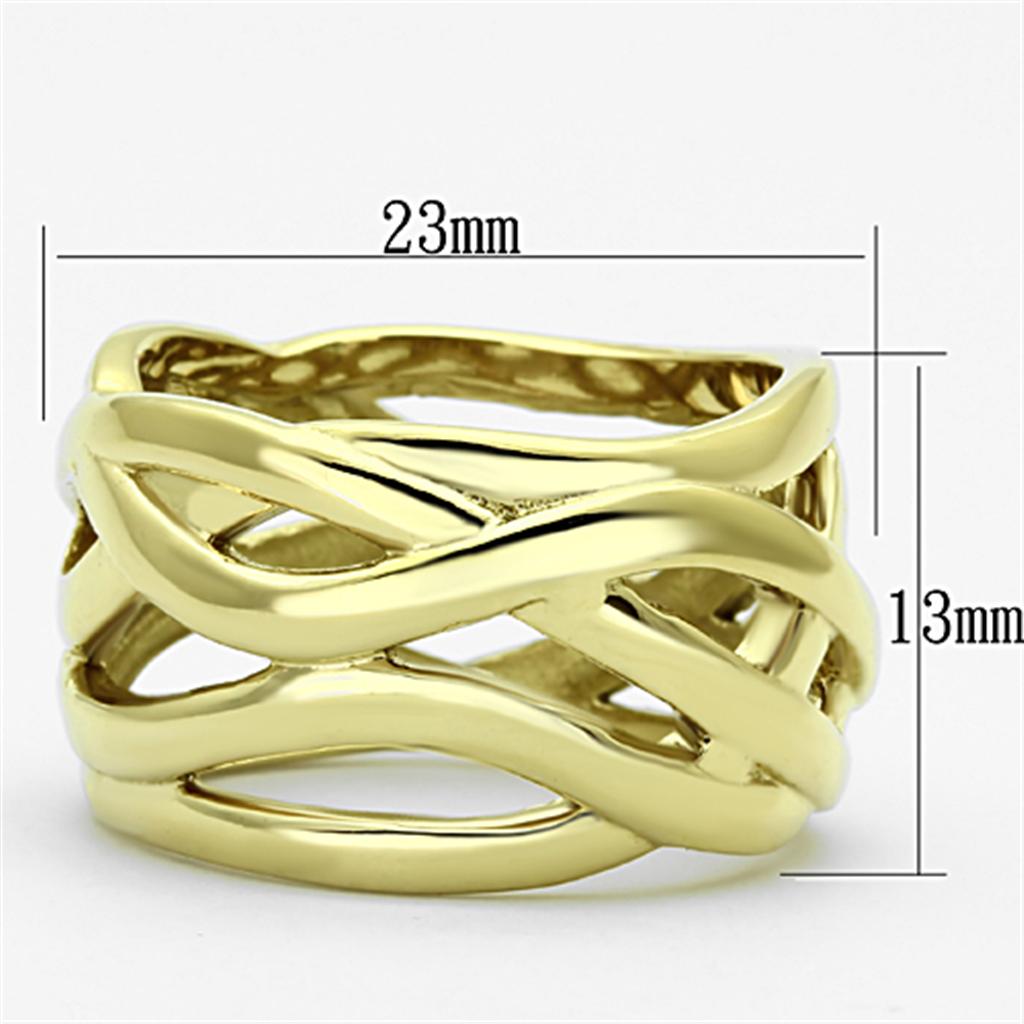 MATK1107 - IP Gold(Ion Plating) Stainless Steel Ring with No Stone