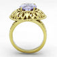 MATK1110 - IP Gold(Ion Plating) Stainless Steel Ring with AAA Grade CZ  in Light Amethyst