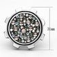 MATK1113 - High polished (no plating) Stainless Steel Ring with Top Grade Crystal  in Multi Color
