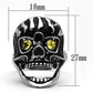 MATK1114 - High polished (no plating) Stainless Steel Ring with Top Grade Crystal  in Topaz