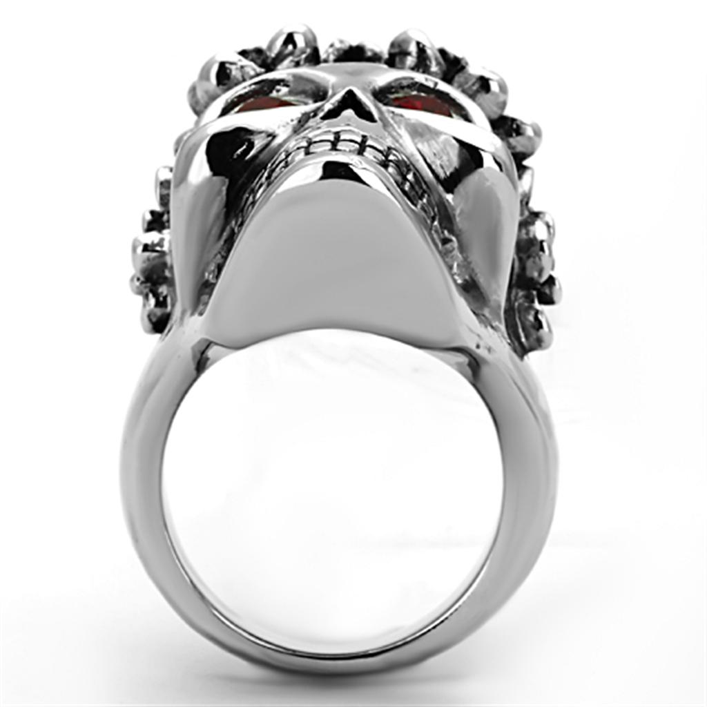 MATK1117 - High polished (no plating) Stainless Steel Ring with Top Grade Crystal  in Siam
