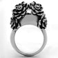 MATK1117 - High polished (no plating) Stainless Steel Ring with Top Grade Crystal  in Siam