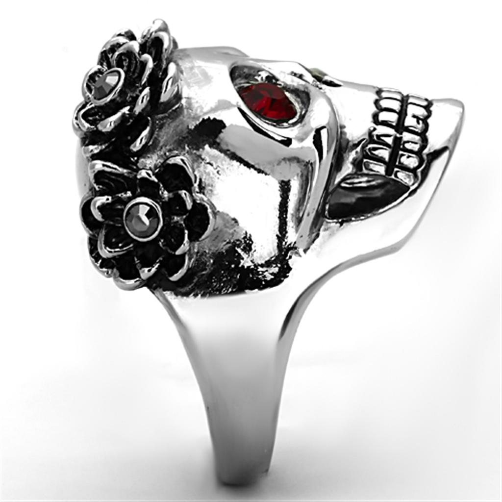 MATK1117 - High polished (no plating) Stainless Steel Ring with Top Grade Crystal  in Siam