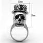 MATK1121 - High polished (no plating) Stainless Steel Ring with Epoxy  in Jet