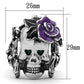 MATK1122 - High polished (no plating) Stainless Steel Ring with Top Grade Crystal  in Emerald
