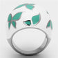 MATK1137 - High polished (no plating) Stainless Steel Ring with Epoxy  in Emerald