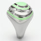 MATK1140 - High polished (no plating) Stainless Steel Ring with Epoxy  in Emerald