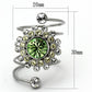 MATK1148 - High polished (no plating) Stainless Steel Ring with Top Grade Crystal  in Peridot