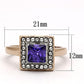 MATK1162 - Two-Tone IP Rose Gold Stainless Steel Ring with AAA Grade CZ  in Tanzanite