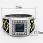 MATK1180 - Two-Tone IP Gold (Ion Plating) Stainless Steel Ring with Top Grade Crystal  in Montana