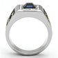 MATK1180 - Two-Tone IP Gold (Ion Plating) Stainless Steel Ring with Top Grade Crystal  in Montana