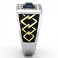 MATK1180 - Two-Tone IP Gold (Ion Plating) Stainless Steel Ring with Top Grade Crystal  in Montana
