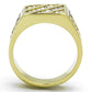 MATK1189 - IP Gold(Ion Plating) Stainless Steel Ring with Top Grade Crystal  in Clear
