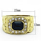 MATK1192 - IP Gold(Ion Plating) Stainless Steel Ring with Top Grade Crystal  in Montana