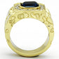 MATK1192 - IP Gold(Ion Plating) Stainless Steel Ring with Top Grade Crystal  in Montana