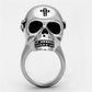 MATK1202 - High polished (no plating) Stainless Steel Ring with Epoxy  in Jet