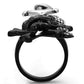 MATK1204 - Two-Tone IP Black Stainless Steel Ring with Top Grade Crystal  in Black Diamond