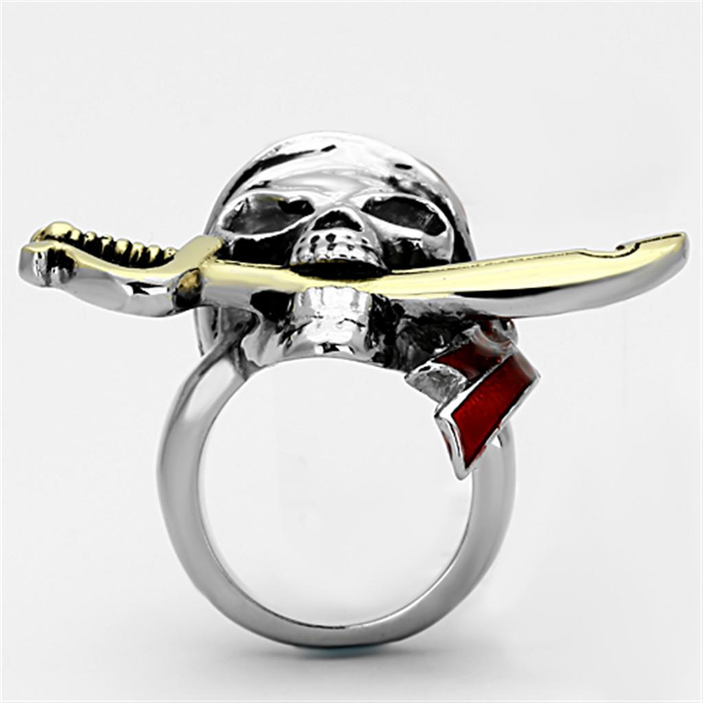 MATK1205 - Two-Tone IP Gold (Ion Plating) Stainless Steel Ring with Epoxy  in Siam