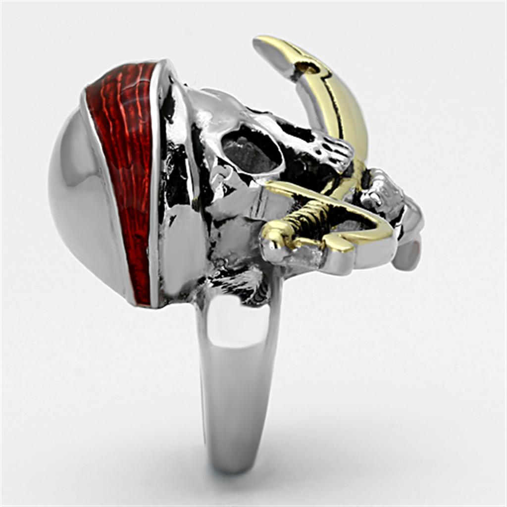 MATK1205 - Two-Tone IP Gold (Ion Plating) Stainless Steel Ring with Epoxy  in Siam