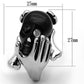MATK1206 - Two-Tone IP Black Stainless Steel Ring with Epoxy  in Jet