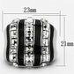 MATK1213 - High polished (no plating) Stainless Steel Ring with Top Grade Crystal  in Clear