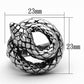 MATK1214 - High polished (no plating) Stainless Steel Ring with Epoxy  in Jet